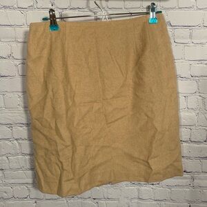 Talbots Womens VTG Pure Camel Hair Pencil Mini Skirt Tan Size 10 Preppy Business
